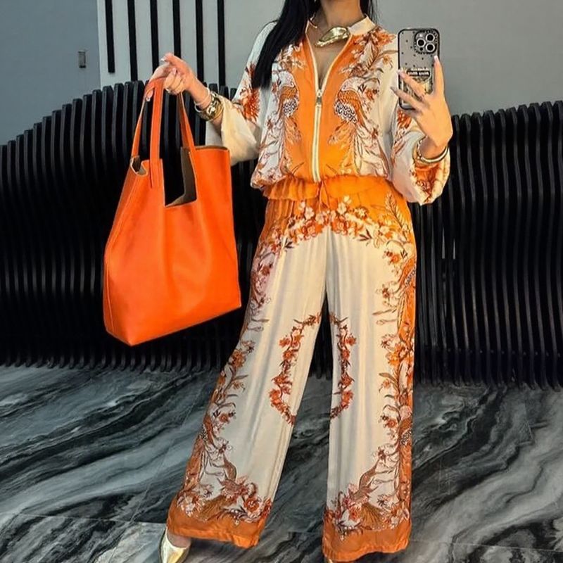 Conjunto Valentina – Leveza e Brilho Acetinado com Toque Cultural